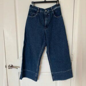 Rachel Comey Wide Leg Cropped Blue Denim Jeans
